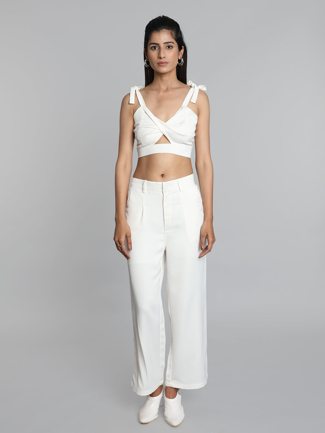 Off White Cut out Co ord Set