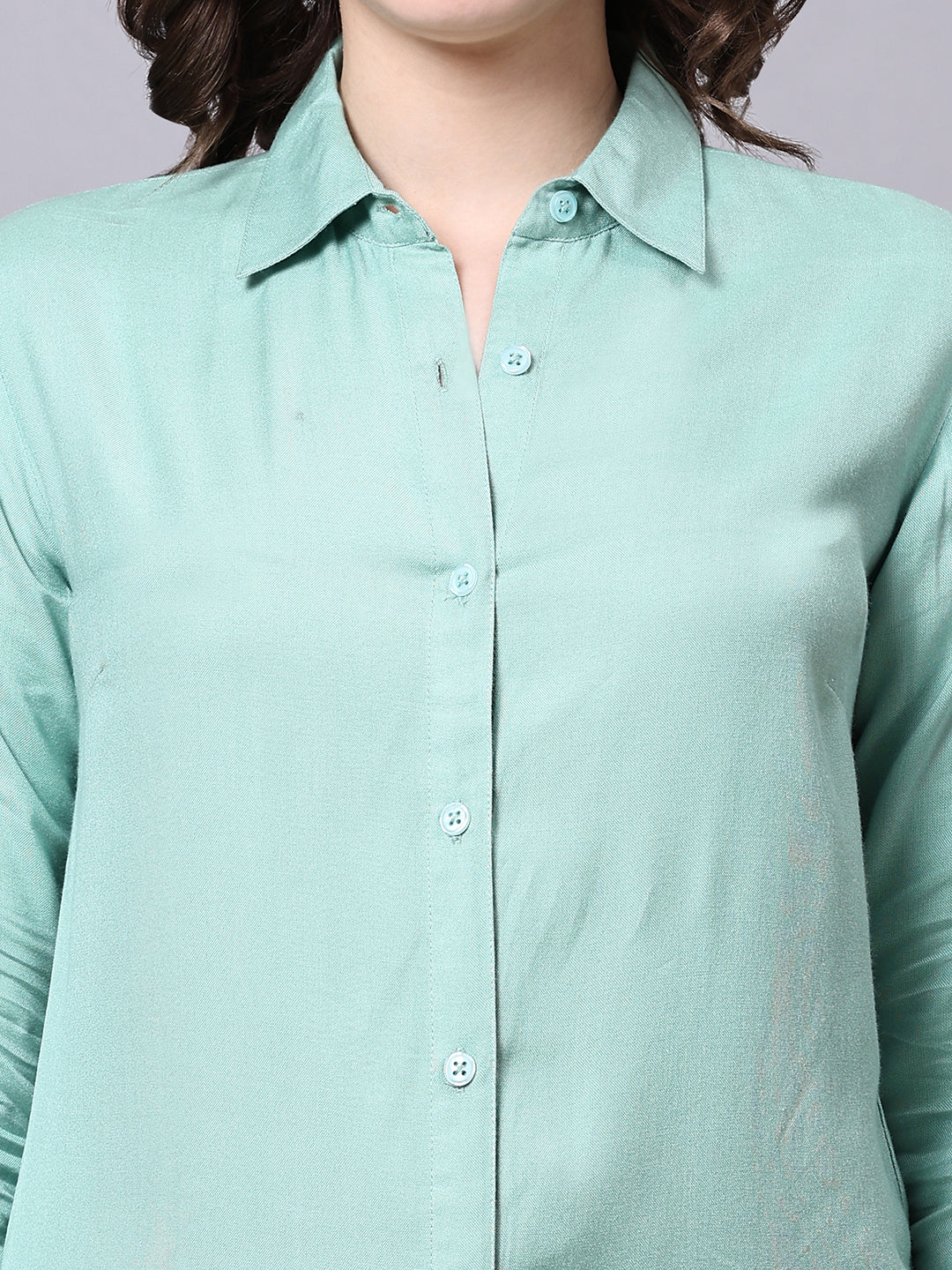 Sea Green Tailored Fit Formal Solid Shirt