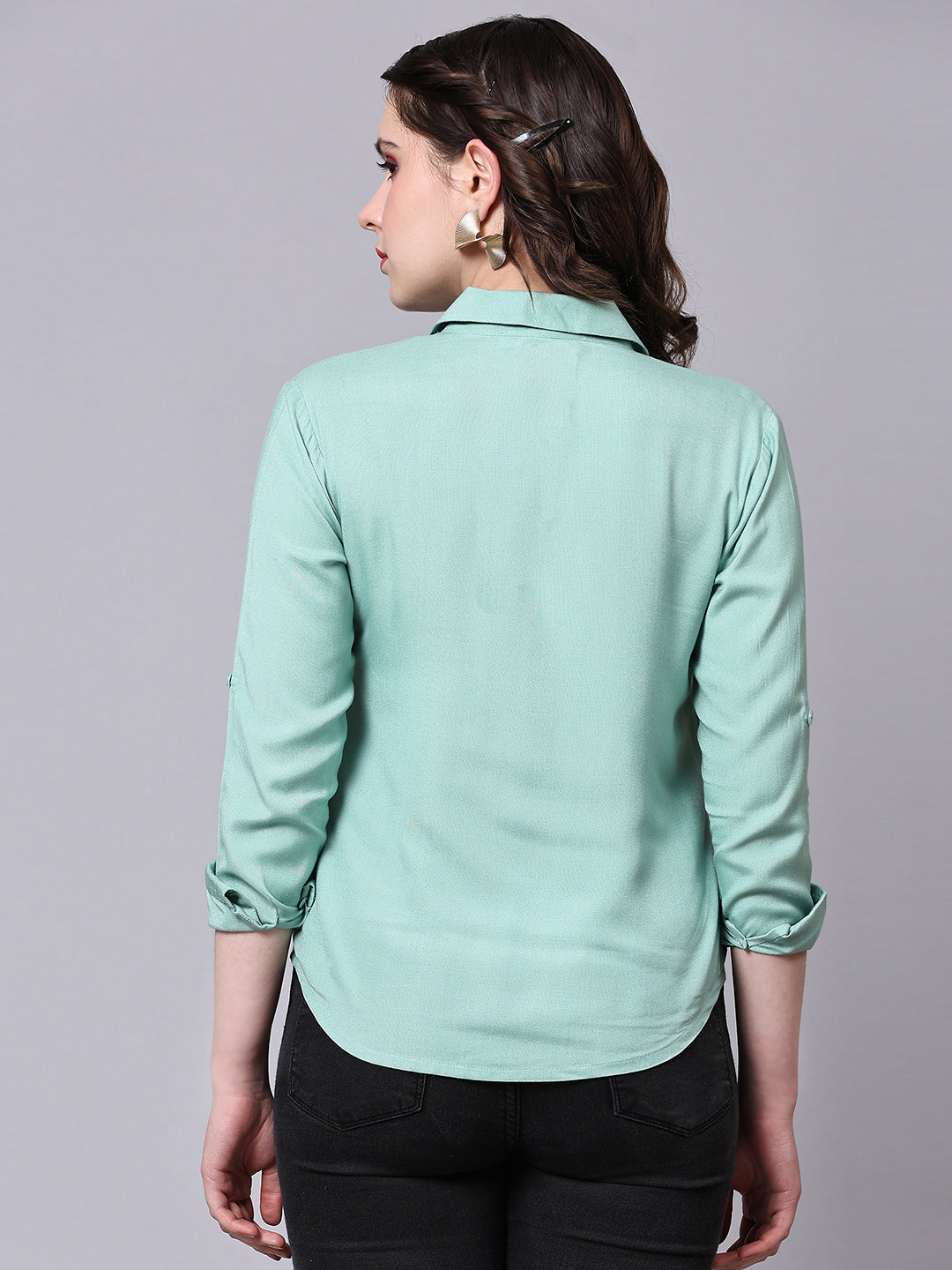 Sea Green Tailored Fit Formal Solid Shirt