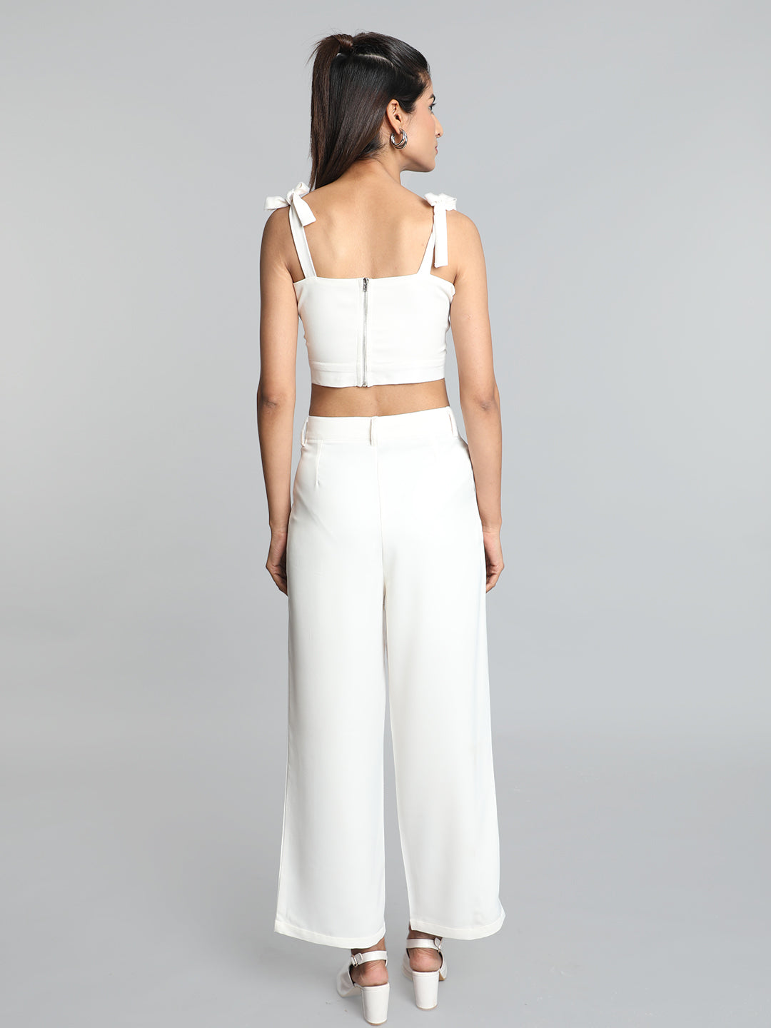 Off White Cut out Co ord Set